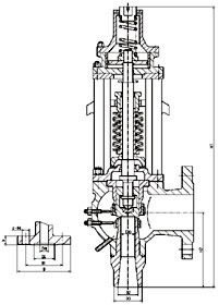 A62Y-P54100V蝶形彈簧式安全閥
結(jié)構(gòu)圖