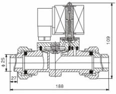 ADF氨氣電磁閥外形尺寸、內(nèi)部結(jié)構(gòu)圖