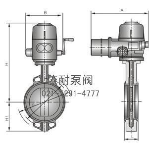 型號：D971X/F/J/H/S&nbsp;&nbsp;對夾式(襯膠)脫硫電動(dòng)蝶閥