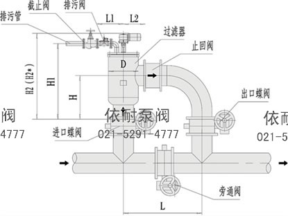 LDSL刷式電動過濾器安裝示意圖