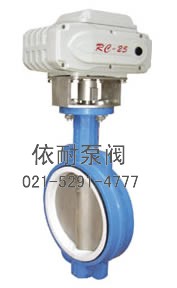 型號：ZAJD971F&nbsp;&nbsp;襯氟電動蝶閥