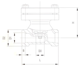 DH61F低溫止回閥 結構圖