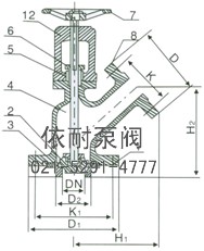 TY45 上展式放料 閥 結(jié)構(gòu)圖