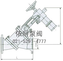 JS945 Y型料漿閥尺寸圖