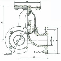G49W-10 三通隔膜閥 G49W-10P 不銹鋼三通隔膜閥 外形尺寸圖1
