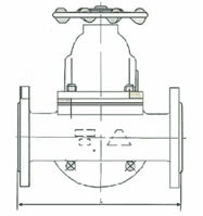 G49W-10 三通隔膜閥 G49W-10P 不銹鋼三通隔膜閥 外形尺寸圖2