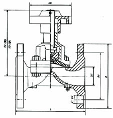 SEG41W-10/16P型衛(wèi)生級不銹鋼隔膜閥 外形尺寸圖