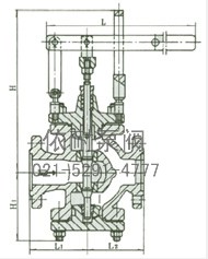 Y45H/Y型杠桿式減壓閥 外形尺寸圖