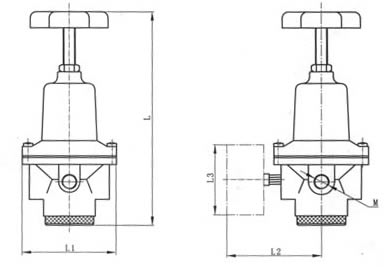 QTY調(diào)壓閥 外形尺寸圖