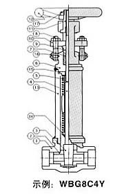 WJ/Z41H/Y鍛鋼波紋管閥門 結(jié)構(gòu)圖