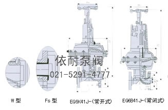 EG6K/B41J-6/10/16型英標(biāo)堰式氣動(dòng)隔膜閥 外形尺寸圖