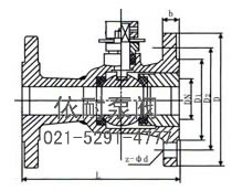 Q641整體式高溫氣動(dòng)球閥 外形尺寸圖