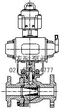 V形氣動(dòng)調(diào)節(jié)閥 結(jié)構(gòu)圖