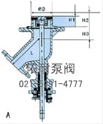 ZHYO罐底氣動(dòng)調(diào)節(jié)閥 外形尺寸圖A
