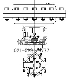 ZJHN型精小型薄膜雙座氣動調節(jié)閥 結構圖