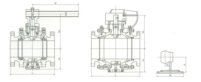 GB鍛鋼固定球閥 結(jié)構(gòu)圖