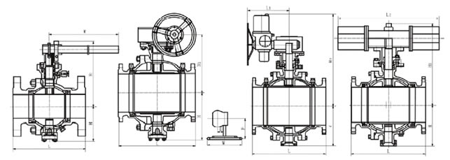 GB鑄鋼固定球閥 結(jié)構(gòu)圖
