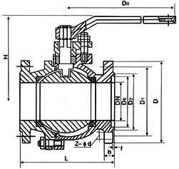10K/20K日標(biāo)球閥 結(jié)構(gòu)圖2