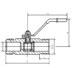 Q2/61F外螺紋球閥·對焊球閥 結構圖