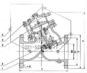 107X活塞式安全泄壓持壓閥 結(jié)構(gòu)圖