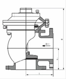 JM744X、JM644X膜片式液壓、氣動快開排泥閥 結(jié)構(gòu)圖