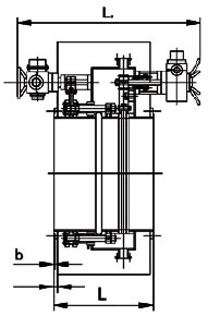  BYCZF949型電動(方形)封閉式眼鏡閥結(jié)構(gòu)圖2