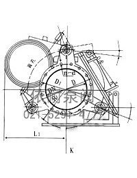 F643X氣動盲板閥 結構圖2