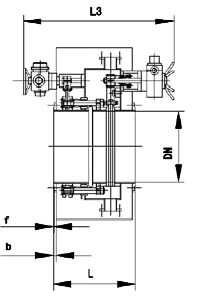  BYCZ749型液動(dòng)(圓形)封閉式眼鏡閥 結(jié)構(gòu)圖2