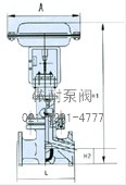 襯氟塑料氣動波紋管調(diào)節(jié)閥 結(jié)構(gòu)圖1