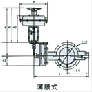 氣動薄膜、活塞調節(jié)蝶閥 外形尺寸圖3