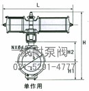 氣動活塞調(diào)節(jié)蝶閥 結構圖1