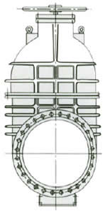 MZ48W-1.5,2(4)城市煤氣快速啟閉閘閥 外形尺寸圖1