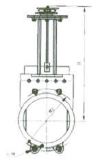 ZL73X-6/10/16鏈輪式漿液閥 外形尺寸圖2