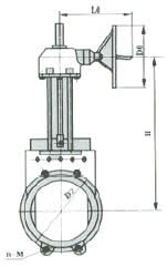 Z573X-6/10/16傘齒輪漿液閥 外形尺寸圖2
