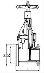 信號閘閥 外形尺寸圖1