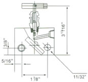 EN5-1 SS-M2F8內(nèi)螺紋二閥組 外形尺寸圖