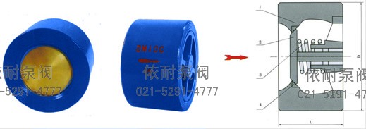 CVWR型對夾式靜音止回閥 外形尺寸圖