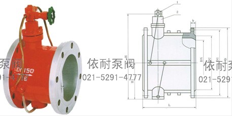 HH46X/HDH48X/HH49X微阻緩閉蝶式止回閥 外形尺寸圖