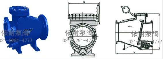 HH44微阻緩閉止回閥 外形尺寸圖
